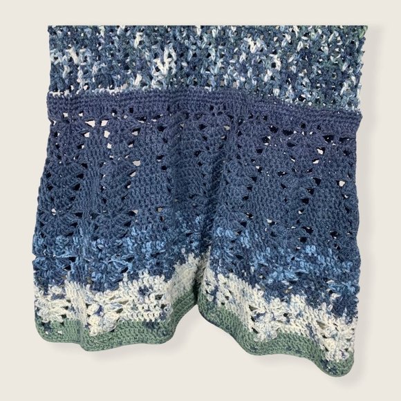 Handmade Loose Knit Sleeveless Babydoll Fit Top, Extra Small - Picture 3 of 6